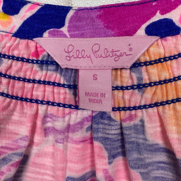 Lilly Pulitzer Blue&Pink Lobster Shrimp Essie Shift Mini Dress Sz.S - Picture 7 of 13